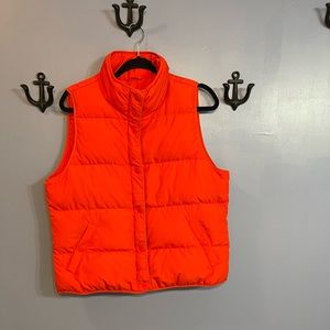 Women's Orange Puffer Vest